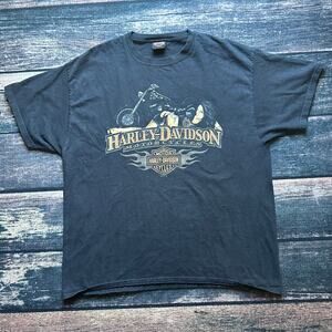 2013 HARLEY-DAVIDSON Tribal Skull Wings Girl Y2K T-Shirt